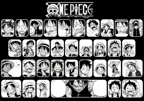 The One Piece Characters Are Shown In This Black And White Poster