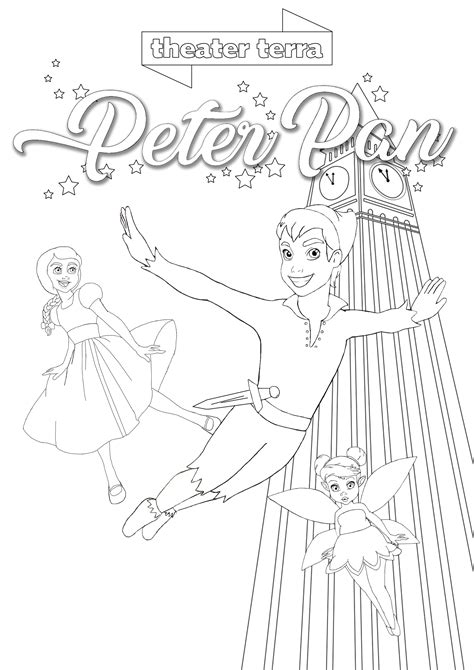 Kleurplaat Peter Pan