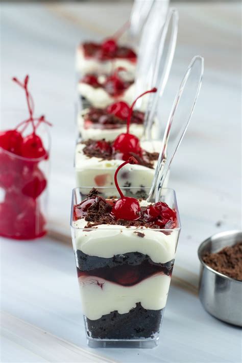 From cheery cupcakes to classic puddings, see. Black Forest Cake Mini Dessert Cups | Recipe in 2020 | Mini dessert cups, Desserts, Christmas ...