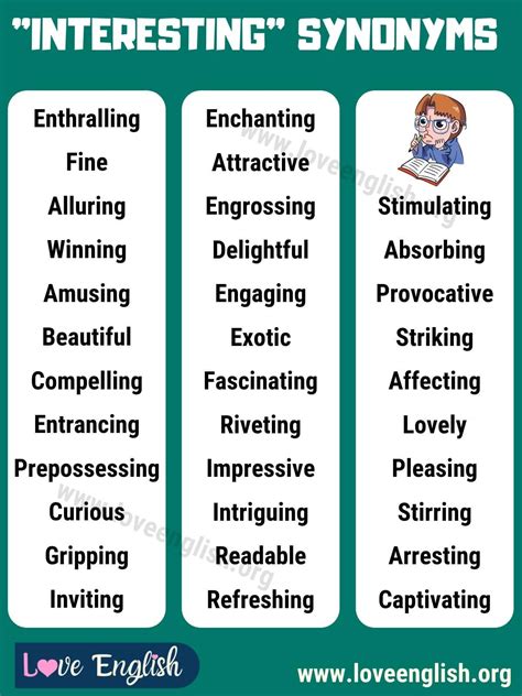 INTERESTING Synonym: 35 Synonyms for Interesting in English (with ...