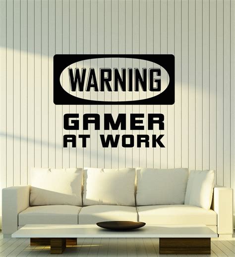Vinyl Wall Decal Gamer Room Idea Video Game Gaming Decor Art Stickers