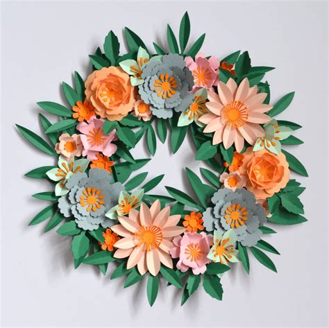 Paper Flower Wreath Craft Kit By May Contain Glitter
