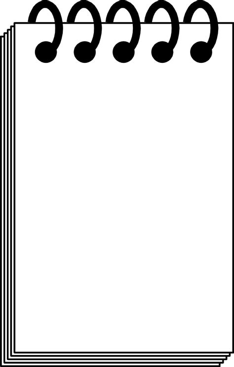 Free Notepad Clipart Black And White Download Free Notepad Clipart