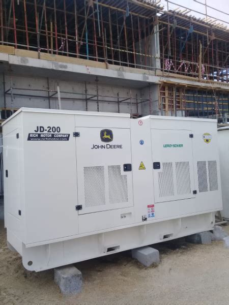 Ghaddar John Deere Generator Running 247 In Construction Site In Dubai