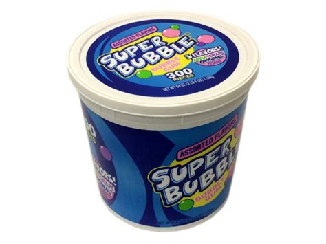 Super Bubble Gum Assorted Flavors 300 Piece Tub
