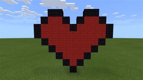 Minecraft Pixel Art Heart Youtube