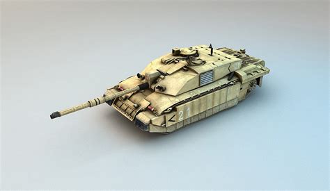 Arunas B Low Poly Challenger 2 Tank Model