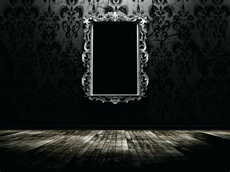 Mirror On Wallpapered Wall Carrotapp