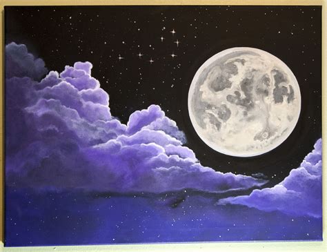 Ночное небо гуашью — фото и картинки — Картинки и Рисунки