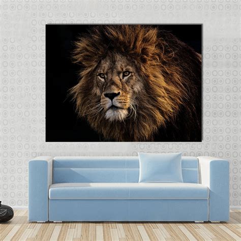 Majestic Male Lion 1 2 3 4 And 5 Piece Animal Canvas Wall Art Decor P