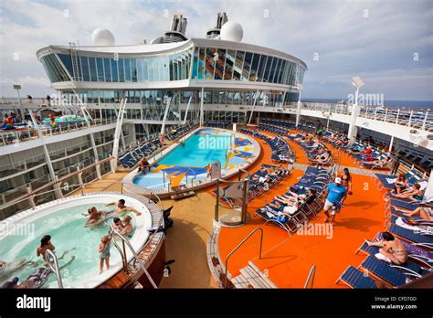 Upper Decks Royal Caribbeans Allure Seas Cruise Stock Photo Alamy