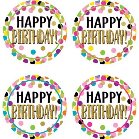 Confetti Happy Birthday Wear Em Badges Pack Of 32 1 Harris Teeter