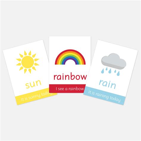 Weather Flashcards Little Boo Learning