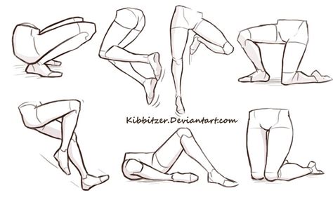 Legs Reference Sheet By Kibbitzer On Deviantart Leg Reference Pose