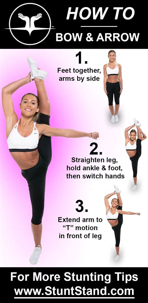How To Pull A Bow And Arrow Stunt Cheerworkouts How To Do A Bow And