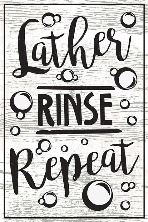 Lather Rinse Repeat Poster Print By ND Art 12 X 18 Walmart Com
