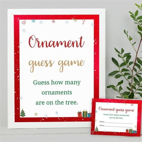 Christmas Ornament Guessing Game Fun Holiday Activities