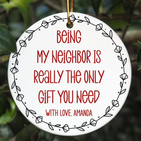 personalized neighbor christmas ornament funny neighbor ornament neighbor ts being my