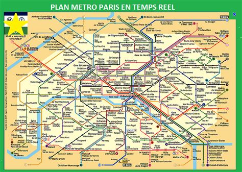 Paris Metro Map Interactive Map Vector