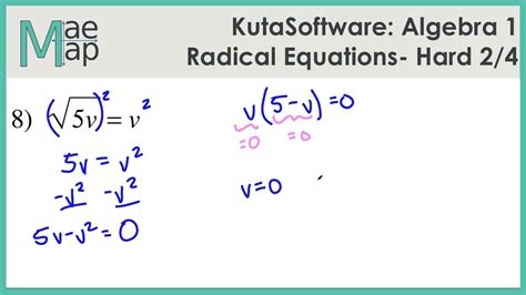 Solve Radical Equations Worksheet