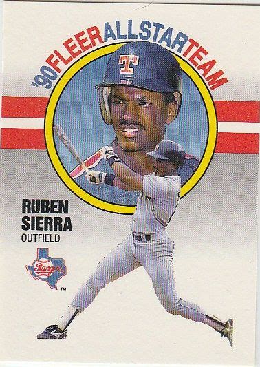 1990 Fleer All Star Team 11 Ruben Sierra Texas Rangers Texas Rangers