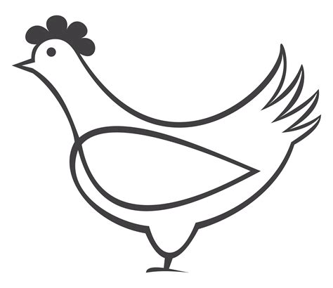 Chicken Outline Icon Download Free Vectors Clipart Graphics