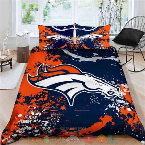 Hot Denver Broncos Nfl Logo Bed Sets Boxbox Branding Luxury T Shirts