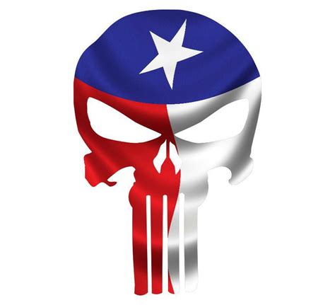 Punisher Decal State Of Texas Flag Vinyl Decal Various Sizes Ships