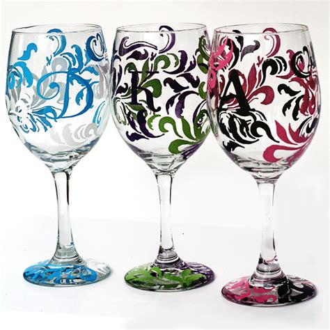 Personalized Wine Glasses Corkystorks