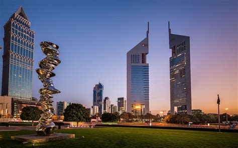 Download Wallpapers Emirates Towers Skyscrapers Dubai