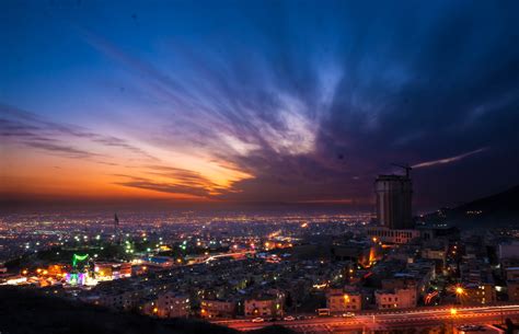 Man Made Tehran Iran Persia Night Sunset City Travel Citylights Sky