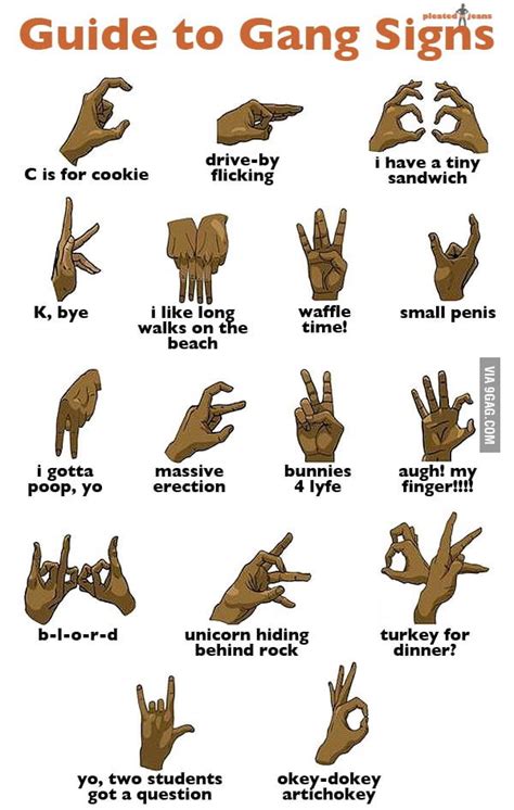 Guide To Gang Signs 9gag