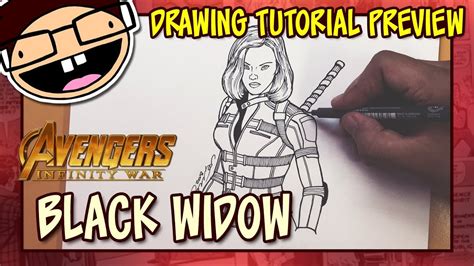 Preview How To Draw Black Widow Avengers Infinity War