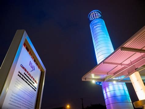 New Public Art Centro Chroma Tower Illuminates Transportation Plaza