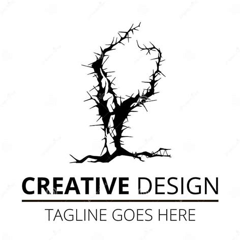 Simple Line Art Black Pine Tree Logo Design Vector Image Stock Vector