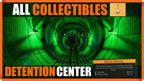 The Division All Collectibles Detention Center Episode Classified Assignment Youtube