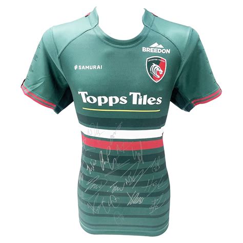 Signed Leicester Tigers Shirt Premiership Squad 2023