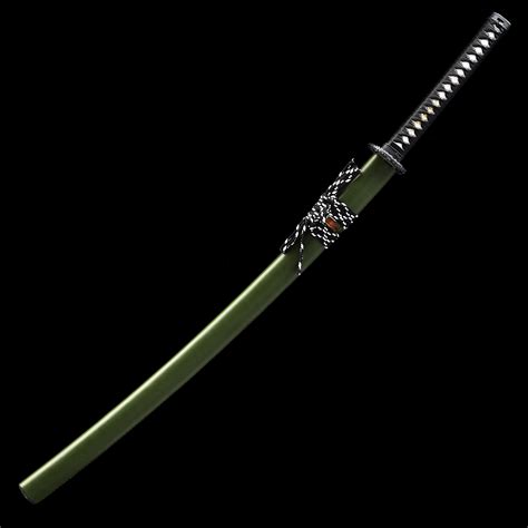 Green Katana Handmade Japanese Katana Sword With Green Scabbard