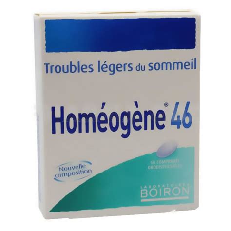 BOIRON HOMEOPATHIE Homéogène 46  60 comprimés  Achat / Vente beauté