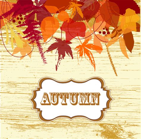 Halation Autumn Leaves Art Background Vector 03 Welovesolo