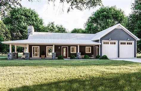 This Is An Artists Rendering Of The Front Elevation Of These Ranch