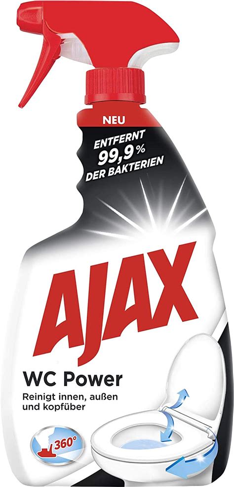 Ajax Wc Power Tiolettenreiniger 750ml Antibakterieller Wc Reiniger