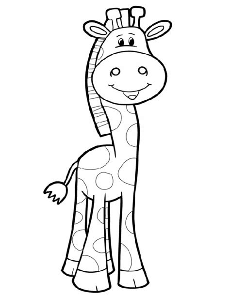 Animal Coloring Pages For Kids Bulletin Boards Giraffe