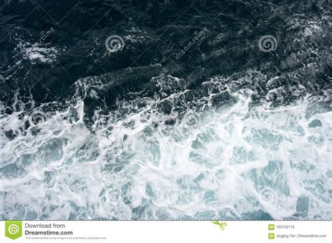 Blue Water Waves In The Sea Swirl Stock Image Image Of Ocean Empty
