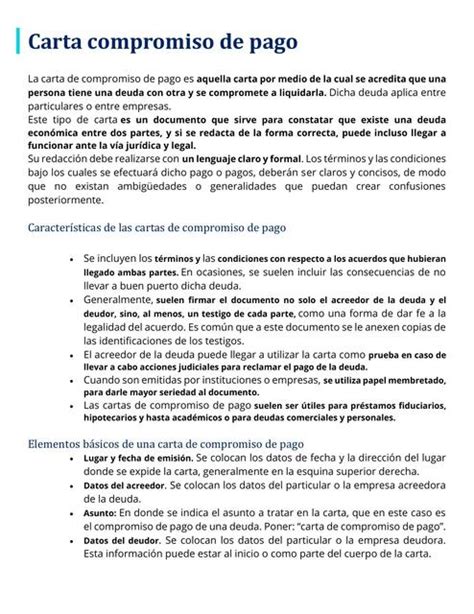Carta De Compromiso De Pago Formatos Y Modelos Cartasymodelos22 Udocz