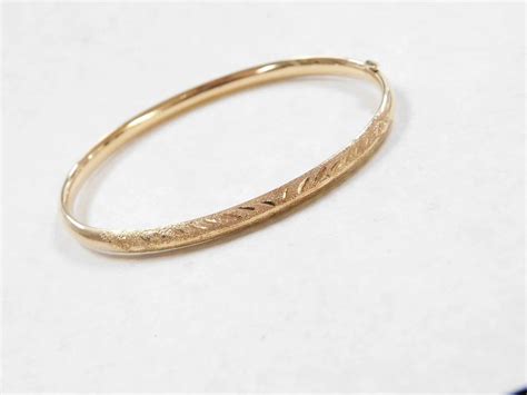 Vintage 14k Gold Bangle Bracelet ~ 7 Arnold Jewelers Ruby Lane
