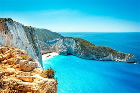 Your Travel Buddy Visiting The Famous Shipwreck Beach In Zakynthos Greece