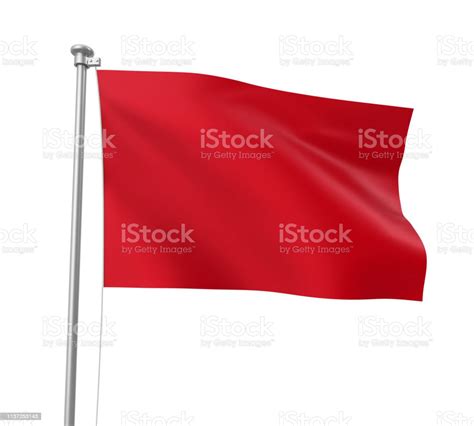 Blank Red Flag Isolated Stock Photo Download Image Now Banner