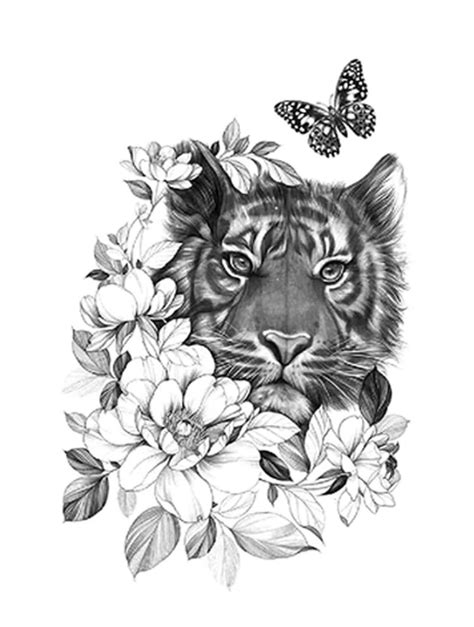 White Tiger Tattoo For Women