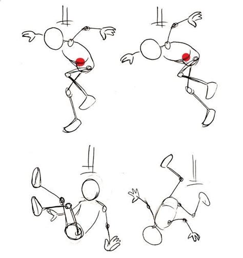 Jumping Vs Falling Stick Figure Animation Stick Drawings Human